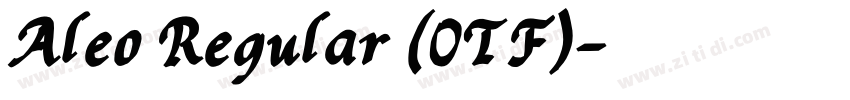Aleo Regular (OTF)字体转换